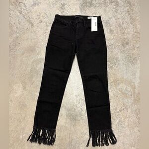 Black Fringed Women's‎ Jeans
